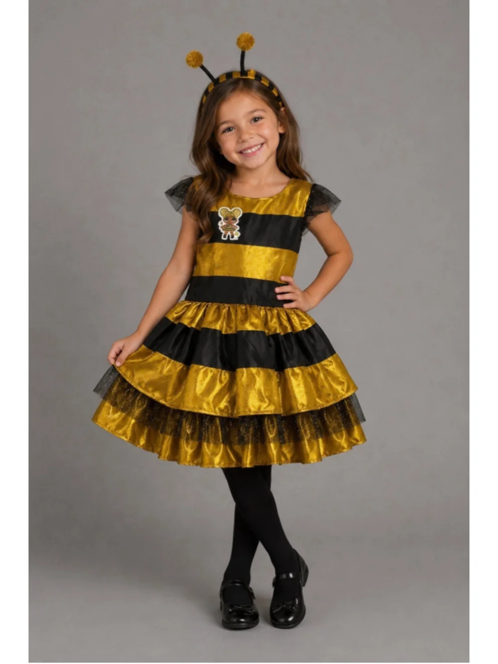 LOL Surprise Queen Bee Halloween Costume Dress Girls Size 6 6X Bee Costume